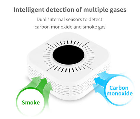 Ev Gaz Alarmı Yüksek Hassasiyetli Karbonmonoksit Sensörü Duman ve CO Alarmı